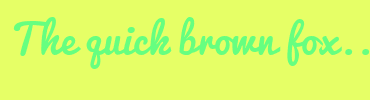 Image with Font Color 66FF80 and Background Color E6FF66